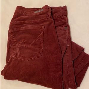 Citizens of Humanity Corderoy burgundy pants